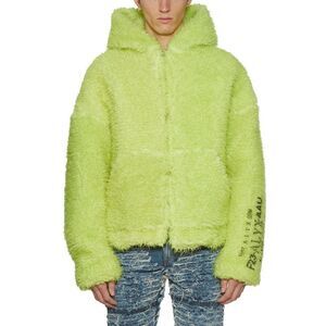 1017 ALYX 9SM Fuzzy Hooded Jacket Men YELLOW Underwear